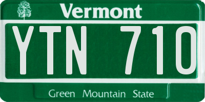 VT license plate YTN710