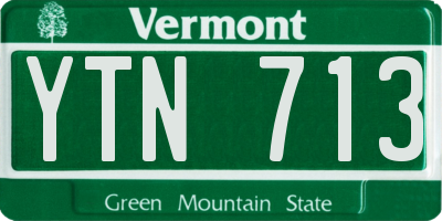 VT license plate YTN713