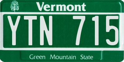 VT license plate YTN715
