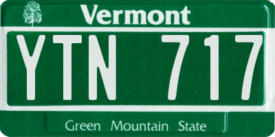 VT license plate YTN717