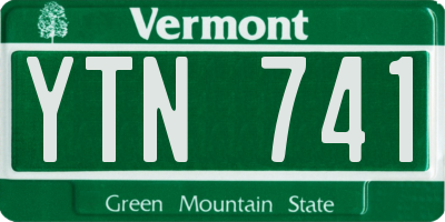VT license plate YTN741