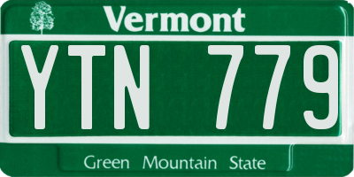 VT license plate YTN779