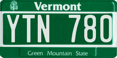 VT license plate YTN780