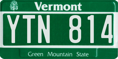 VT license plate YTN814