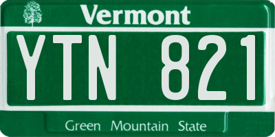 VT license plate YTN821