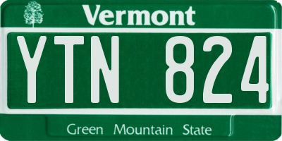 VT license plate YTN824
