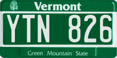 VT license plate YTN826