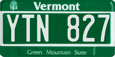 VT license plate YTN827
