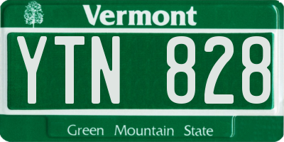 VT license plate YTN828