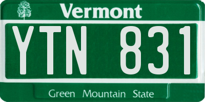 VT license plate YTN831