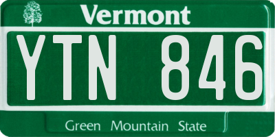 VT license plate YTN846