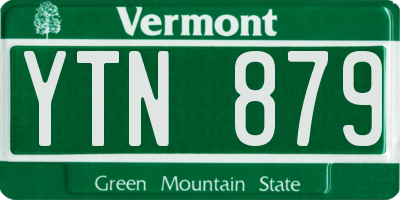 VT license plate YTN879
