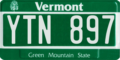 VT license plate YTN897