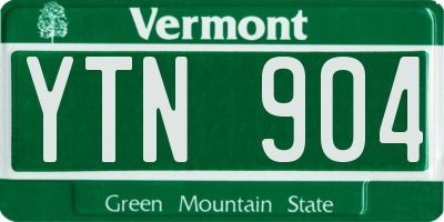 VT license plate YTN904