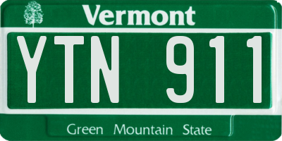VT license plate YTN911