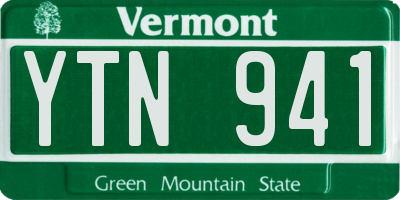 VT license plate YTN941