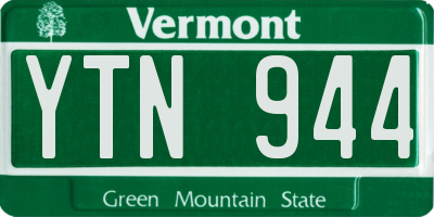 VT license plate YTN944