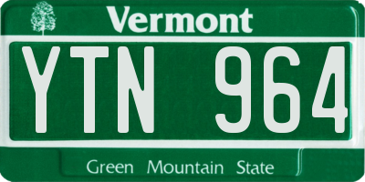 VT license plate YTN964