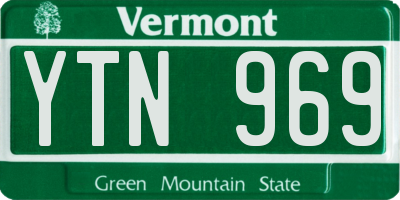 VT license plate YTN969