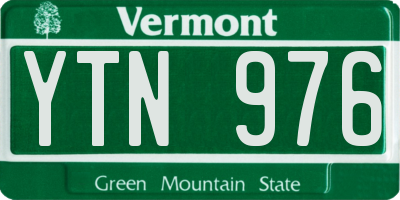 VT license plate YTN976