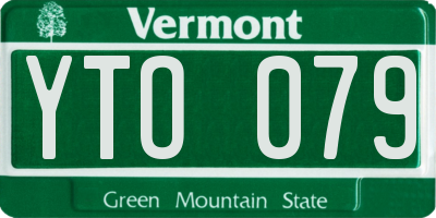 VT license plate YTO079