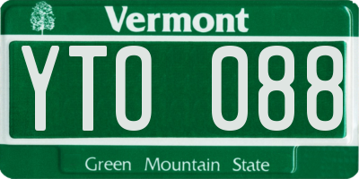 VT license plate YTO088