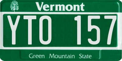 VT license plate YTO157