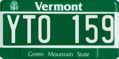 VT license plate YTO159