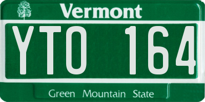 VT license plate YTO164