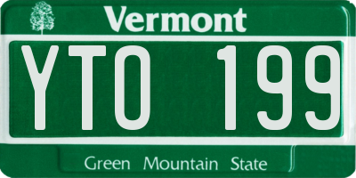 VT license plate YTO199