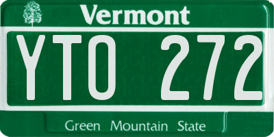 VT license plate YTO272