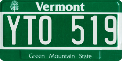 VT license plate YTO519