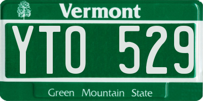 VT license plate YTO529