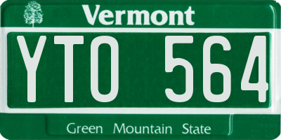 VT license plate YTO564