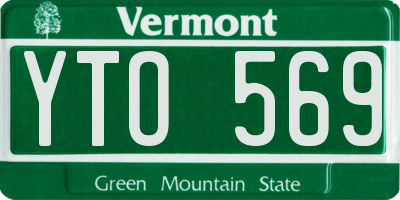 VT license plate YTO569
