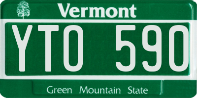VT license plate YTO590