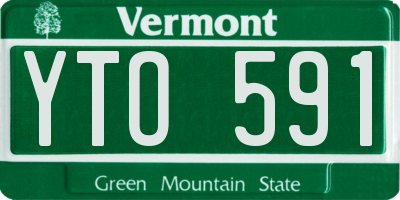 VT license plate YTO591