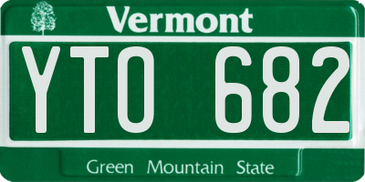 VT license plate YTO682