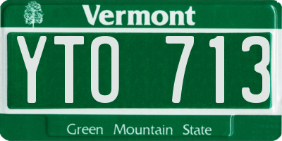 VT license plate YTO713