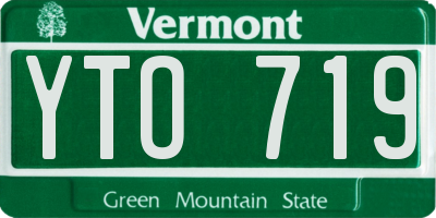 VT license plate YTO719