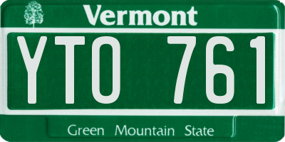 VT license plate YTO761