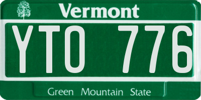 VT license plate YTO776
