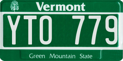 VT license plate YTO779