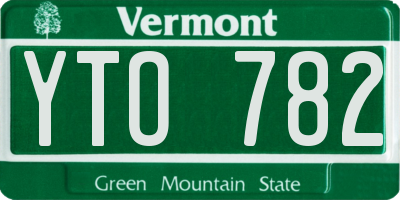 VT license plate YTO782