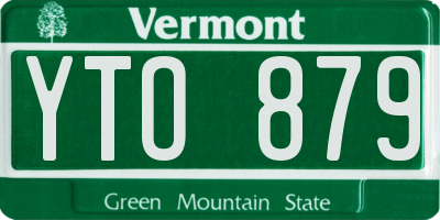 VT license plate YTO879