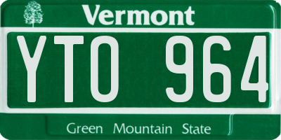 VT license plate YTO964