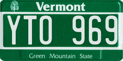 VT license plate YTO969
