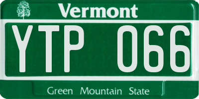 VT license plate YTP066