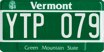 VT license plate YTP079