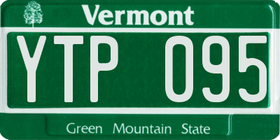 VT license plate YTP095